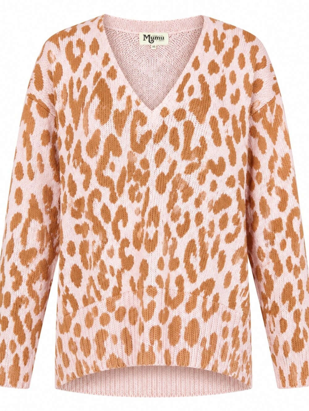 SHOW ME YOUR MUMU | Animal Print Pink Brown Leopard Print Cliffside Sweater | XS